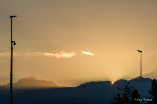 立山連峰の日出